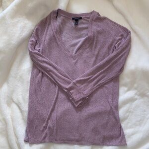 Forever 21 Mauve V-Neck Sweater
